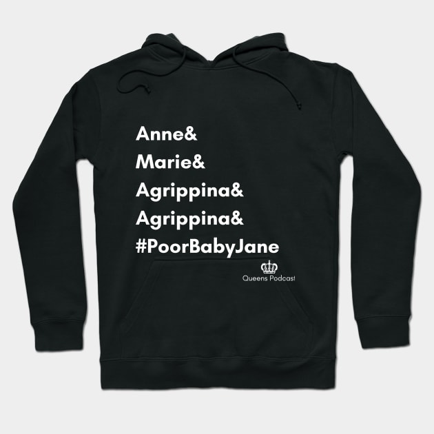 Tragic Queens Hoodie by Queens Podcast Merch